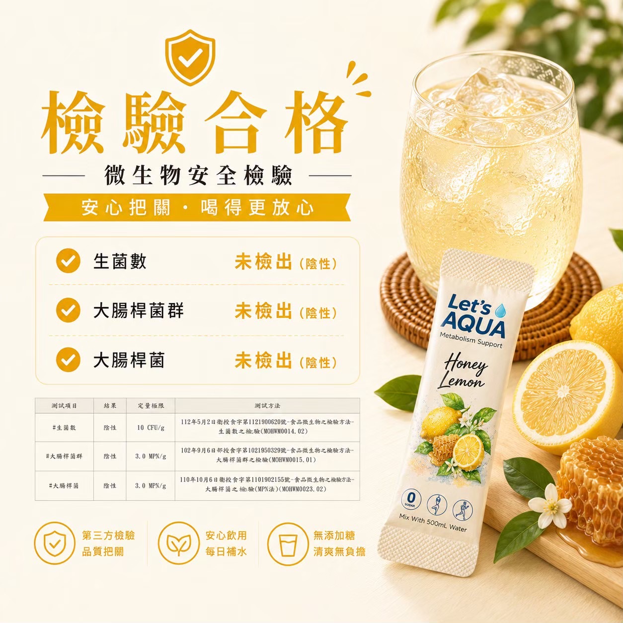 蜂蜜檸檬微生物檢驗入口圖
